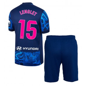 Atletico Madrid Clement Lenglet #15 Dětské Alternativní dres komplet 2024-25 Krátký Rukáv (+ trenýrky)